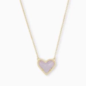 Kendra Scott Ari Heart Necklace in Amethyst